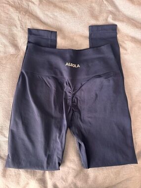 Aurola Women's High-Waist Navy Leggings - small